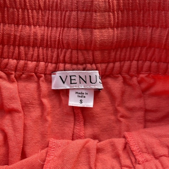 Venus Easy Linen Shorts Coral - Picture 6 of 7